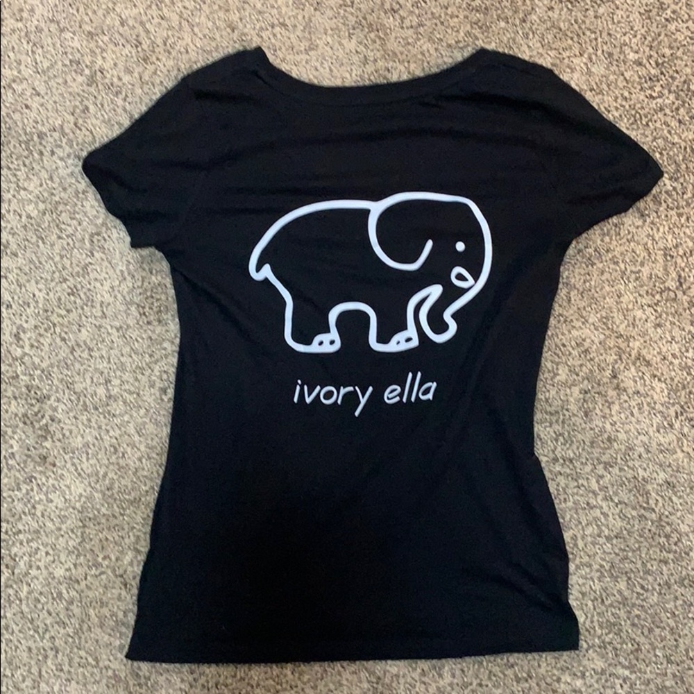 black ivory ella short sleeve tee - Picture 1 of 2
